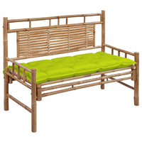 Thumbnail for Gartenbank mit Auflage 120 cm Bambus