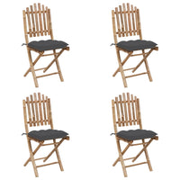 Thumbnail for 5-tlg. Garten-Essgruppe mit Kissen Klappbar Bambus