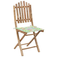 Thumbnail for Klappbare Gartenstühle 2 Stk. mit Kissen Bambus