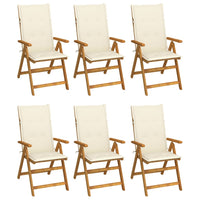 Thumbnail for Klappbare Gartenstühle 6 Stk. mit Auflagen Massivholz Akazie