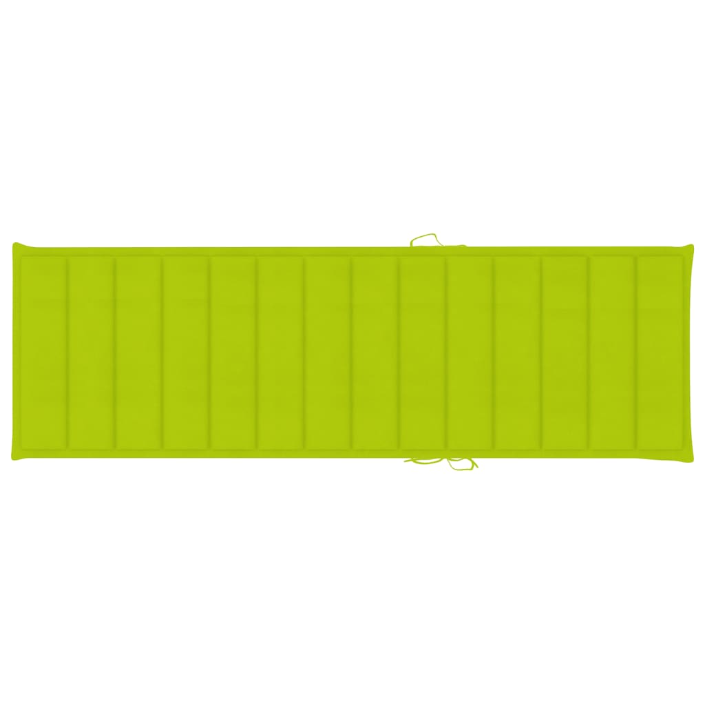 Sonnenliege mit Auflage Akazie Massivholz