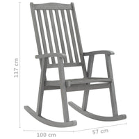 Thumbnail for Schaukelstuhl mit Auflage Grau Massivholz Akazie