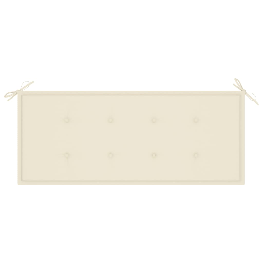 Gartenbank mit Auflage 120 cm Massivholz Akazie