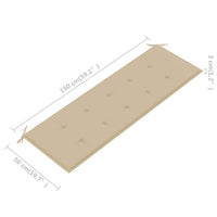 Thumbnail for Gartenbank mit Auflage 157 cm Massivholz Akazie