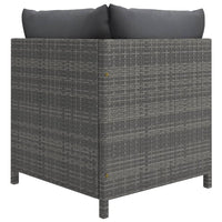 Thumbnail for 7-tlg. Garten-Lounge-Set mit Kissen Poly Rattan Grau