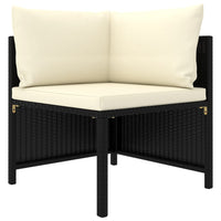 Thumbnail for 7-tlg. Garten-Lounge-Set mit Kissen Poly Rattan Schwarz