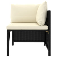 Thumbnail for 9-tlg. Garten-Lounge-Set mit Kissen Poly Rattan Schwarz