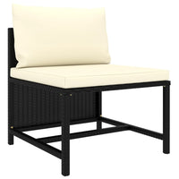 Thumbnail for 9-tlg. Garten-Lounge-Set mit Kissen Poly Rattan Schwarz