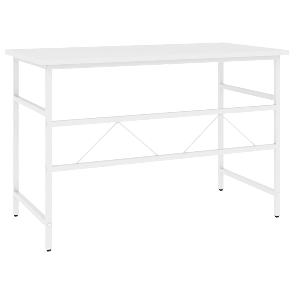 Computertisch Weiß 105x55x72 cm MDF und Metall