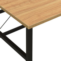 Thumbnail for Computertisch Schwarz und Eiche Hell 105x55x72 cm MDF und Metall
