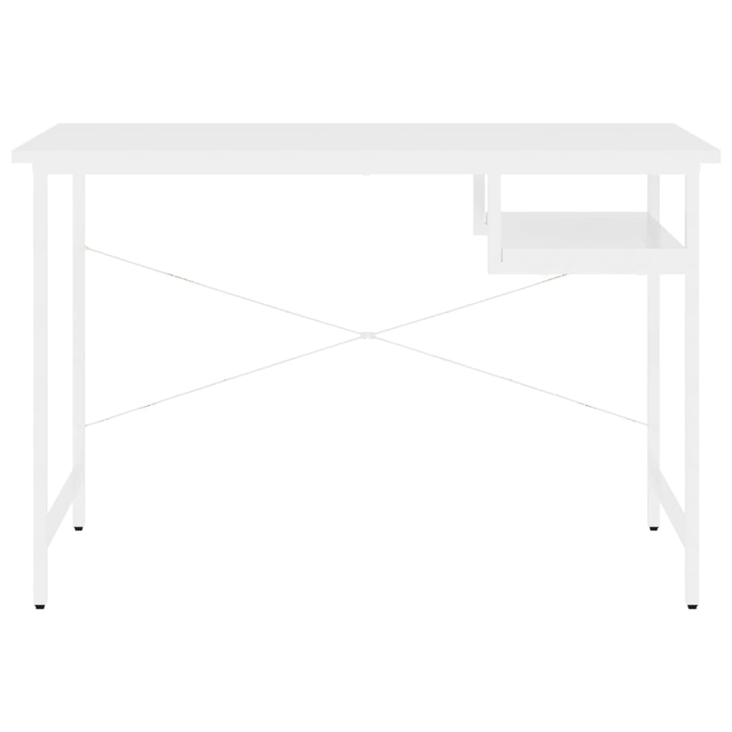Computertisch Weiß 105x55x72 cm MDF und Metall