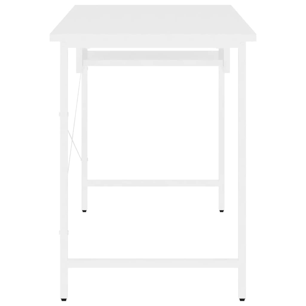 Computertisch Weiß 105x55x72 cm MDF und Metall