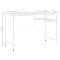 Thumbnail for Computertisch Weiß 105x55x72 cm MDF und Metall