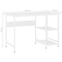 Thumbnail for Computertisch Weiß 105x55x72 cm MDF und Metall