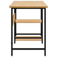 Thumbnail for Computertisch Schwarz und Eiche Hell 105x55x72 cm MDF und Metall
