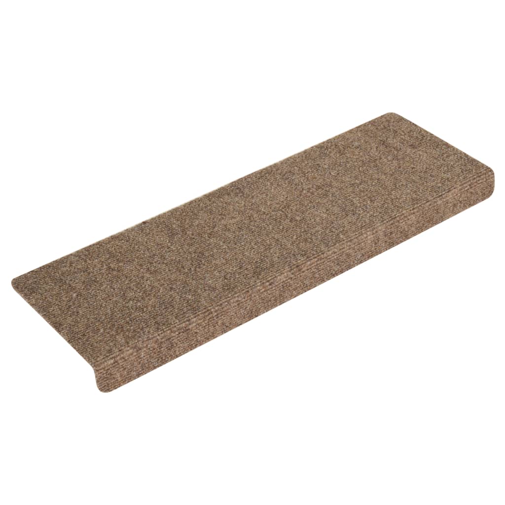 Treppenmatten 15 Stk. Nadelvlies 65x21x4 cm Creme