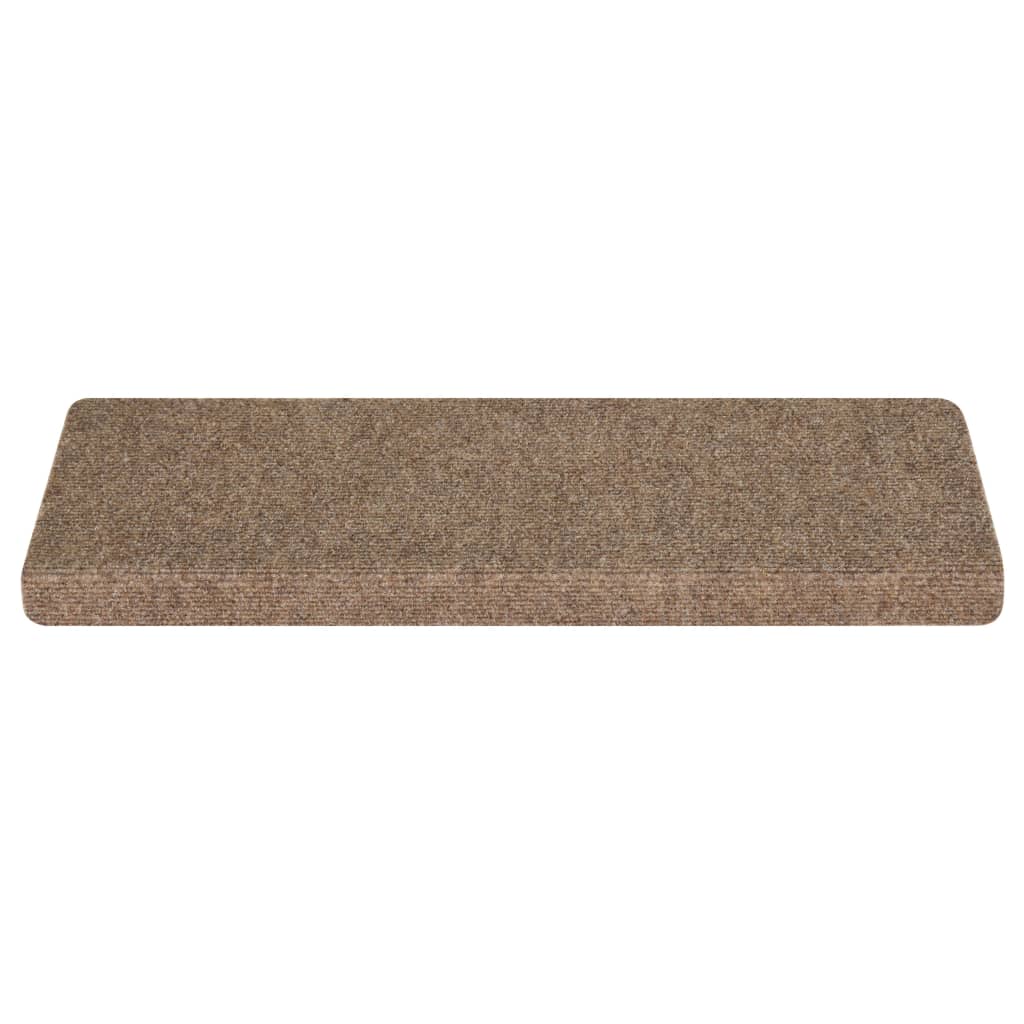 Treppenmatten 15 Stk. Nadelvlies 65x21x4 cm Creme