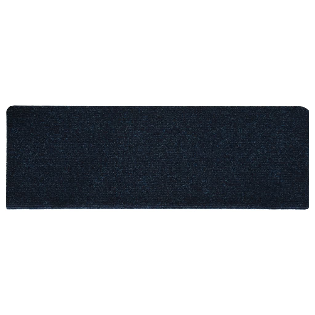 Treppenmatten 15 Stk. Nadelvlies 65x25 cm Blau