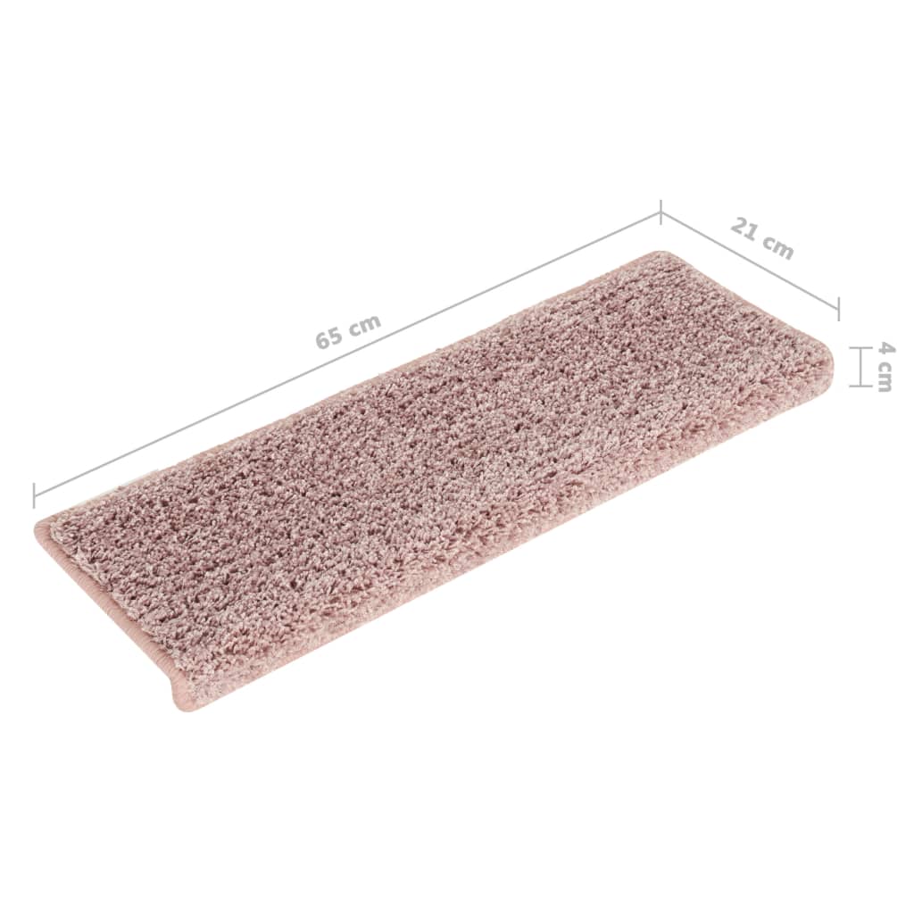 Stufenmatten 15 Stk. 65x25 cm Weiß und Rosa