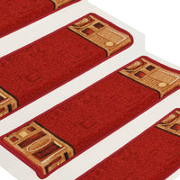 Thumbnail for Treppenmatten Selbstklebend 15 Stk. 65x21x4 cm Rot