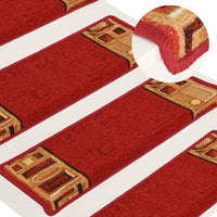 Thumbnail for Treppenmatten Selbstklebend 15 Stk. 65x21x4 cm Rot
