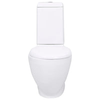 Thumbnail for WC Keramik-Toilette Badezimmer Rund Senkrechter Abgang Weiß