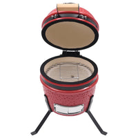 Thumbnail for 2-in-1 Kamado-Grill Smoker Keramik 56 cm Rot