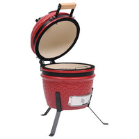 Thumbnail for 2-in-1 Kamado-Grill Smoker Keramik 56 cm Rot