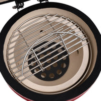 Thumbnail for 2-in-1 Kamado-Grill Smoker Keramik 56 cm Rot
