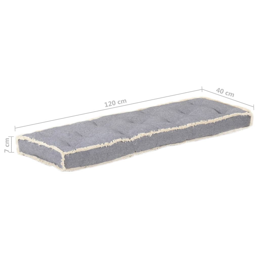 Palettensofa-Kissen Anthrazit 120x40x7 cm
