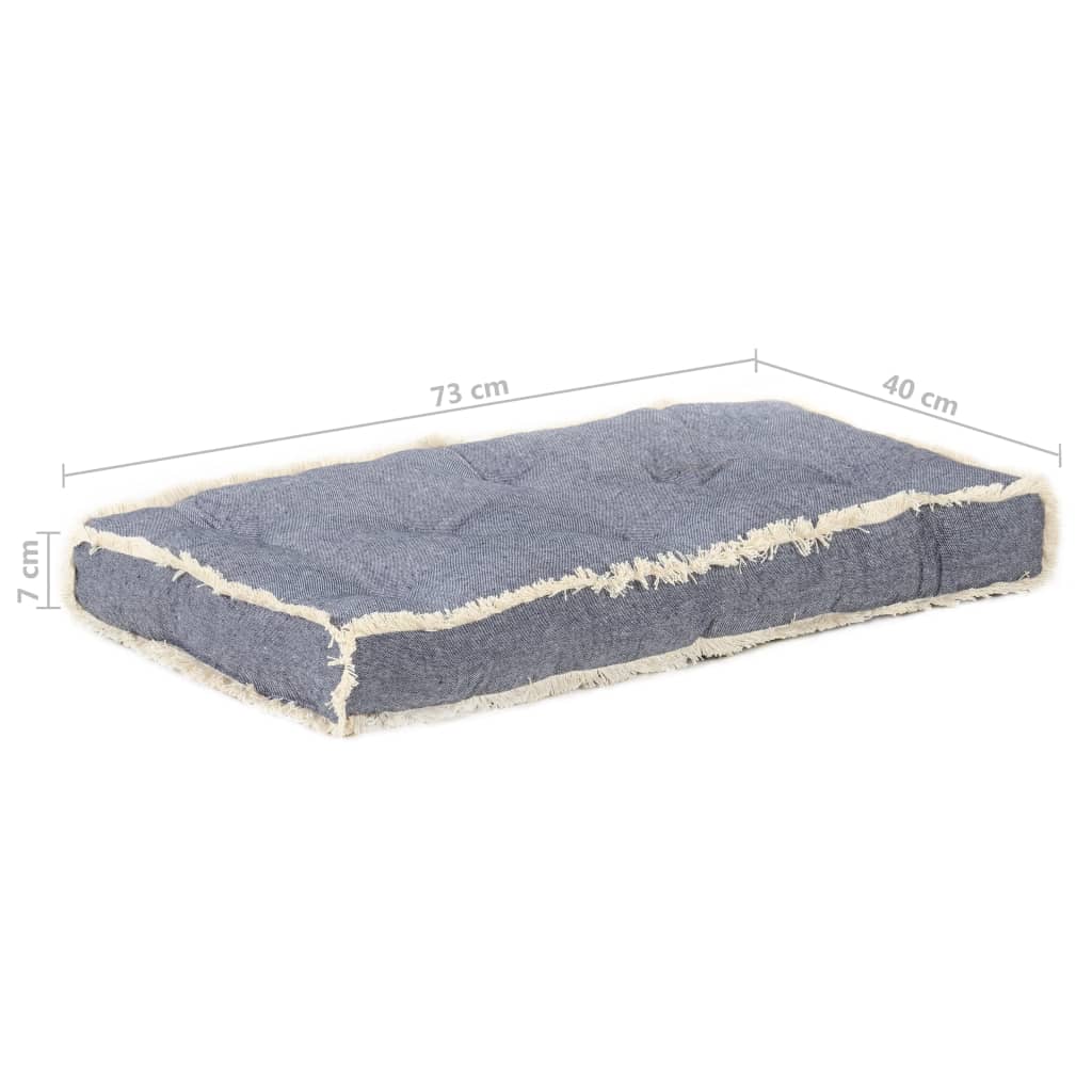 Palettensofa-Kissen Blau 73x40x7 cm
