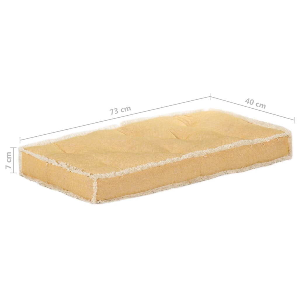 Palettensofa-Kissen Gelb 73x40x7 cm