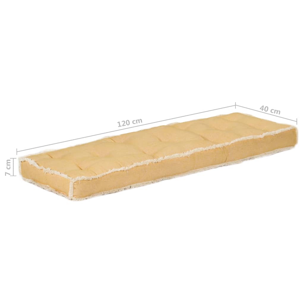 Palettensofa-Kissen Gelb 120x40x7 cm