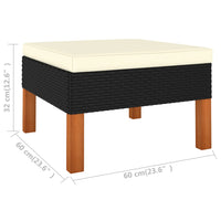 Thumbnail for 9-tlg. Garten-Lounge-Set mit Kissen Poly Rattan Schwarz