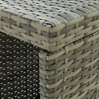 Thumbnail for 5-tlg. Gartenbar-Set mit Kissen Poly Rattan Grau