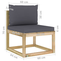Thumbnail for 6-tlg. Garten-Lounge-Set mit Kissen Imprägniertes Kiefernholz