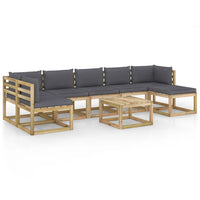 Thumbnail for 9-tlg. Garten-Lounge-Set mit Kissen Imprägniertes Kiefernholz