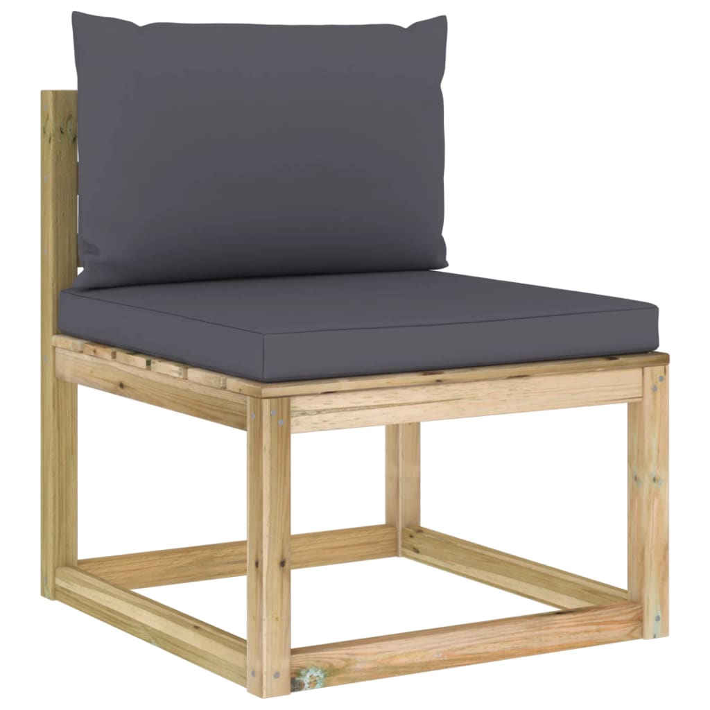 9-tlg. Garten-Lounge-Set mit Kissen Imprägniertes Kiefernholz