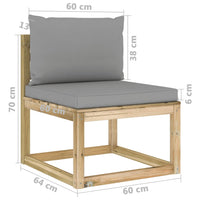 Thumbnail for 6-tlg. Garten-Lounge-Set mit Kissen Imprägniertes Kiefernholz