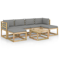 Thumbnail for 7-tlg. Garten-Lounge-Set mit Kissen Imprägniertes Kiefernholz