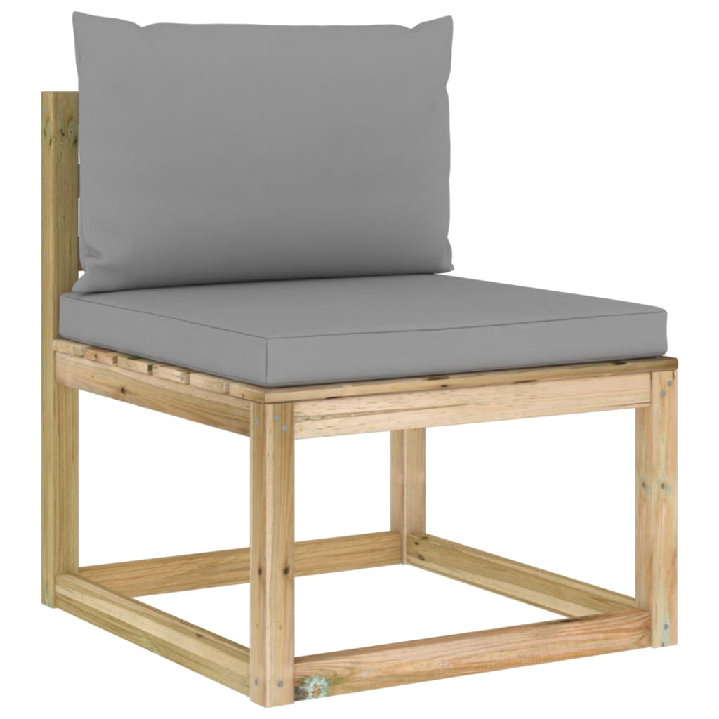 10-tlg. Garten-Lounge-Set mit Kissen Imprägniertes Kiefernholz