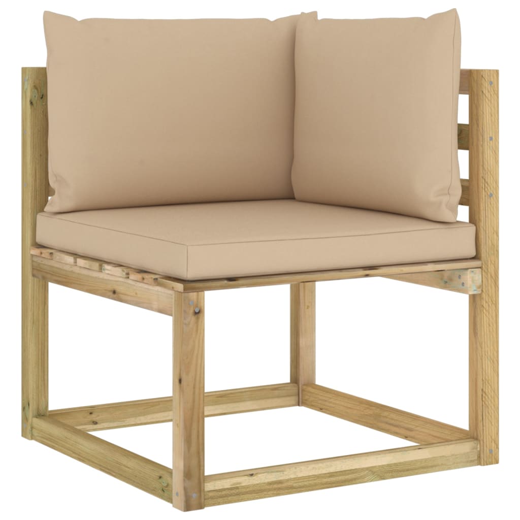 8-tlg. Garten-Lounge-Set mit Kissen Imprägniertes Kiefernholz