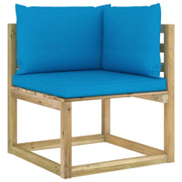 Thumbnail for Garten-Ecksofas mit Kissen 2 Stk. Kiefernholz Grün Imprägniert