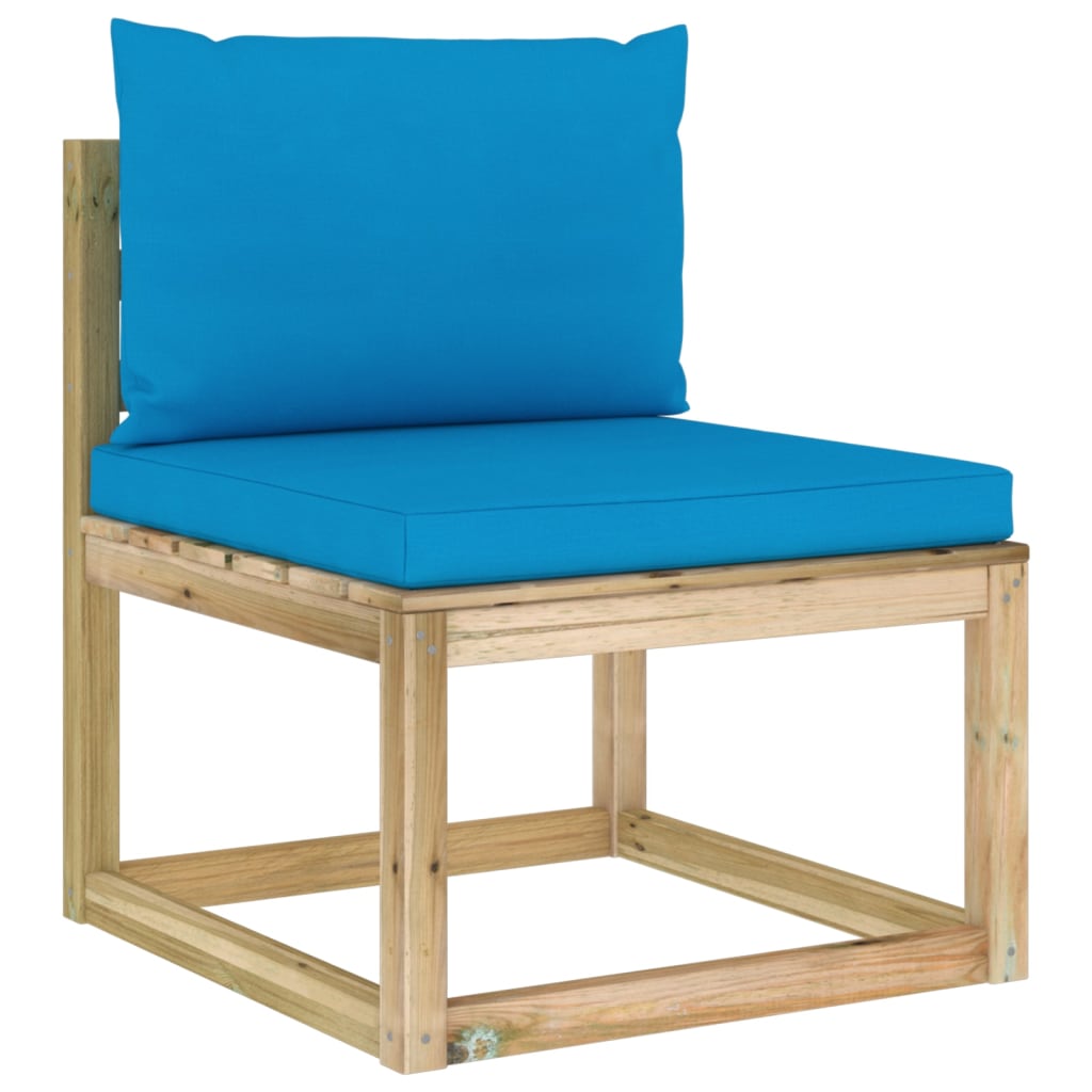 9-tlg. Garten-Lounge-Set mit Kissen Imprägniertes Kiefernholz