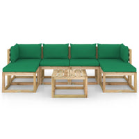 Thumbnail for 7-tlg. Garten-Lounge-Set mit Kissen Imprägniertes Kiefernholz