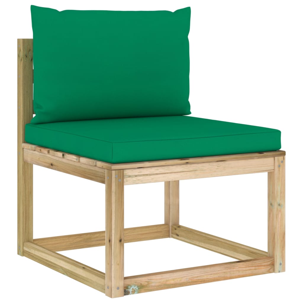 7-tlg. Garten-Lounge-Set mit Kissen Imprägniertes Kiefernholz