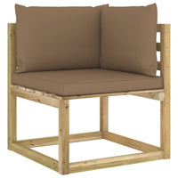 Thumbnail for Garten-Ecksofa mit Kissen Grün Imprägniertes Kiefernholz