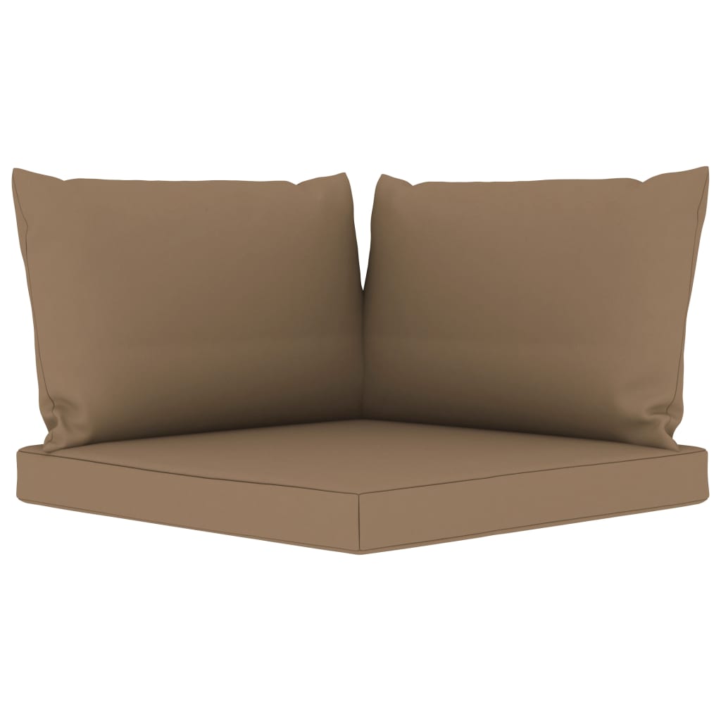 4-Sitzer-Gartensofa mit Taupe Kissen