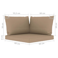Thumbnail for 4-Sitzer-Gartensofa mit Taupe Kissen