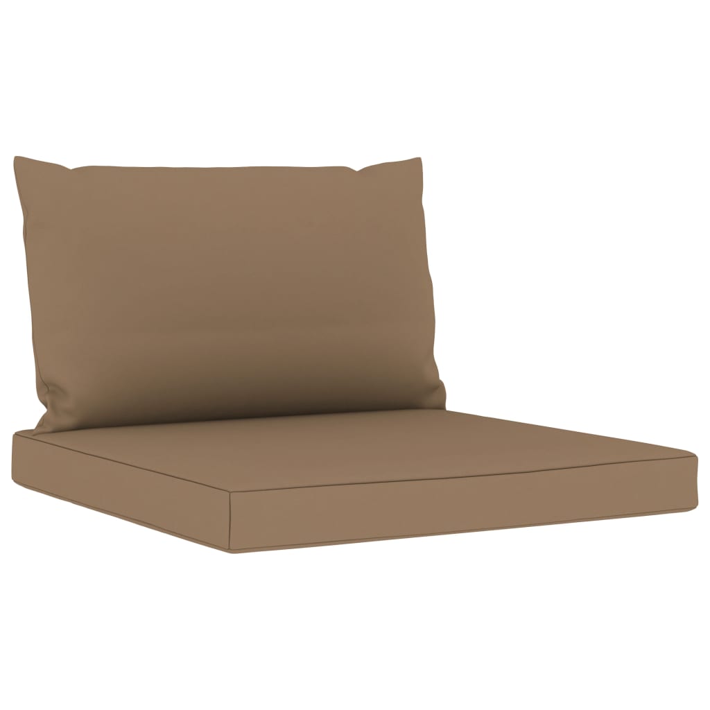 6-tlg. Garten-Lounge-Set mit Taupe Kissen